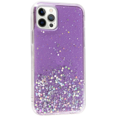 Чохол накладка Star Glitter iPhone 12/12 Pro Бузкова