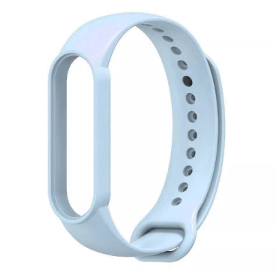 Ремінець Силікон Mi Band 5/6/7 Блакитний (Pale Blue)