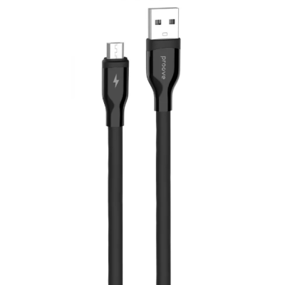 Кабель Proove Flat Out MicroUSB 1м Чорний