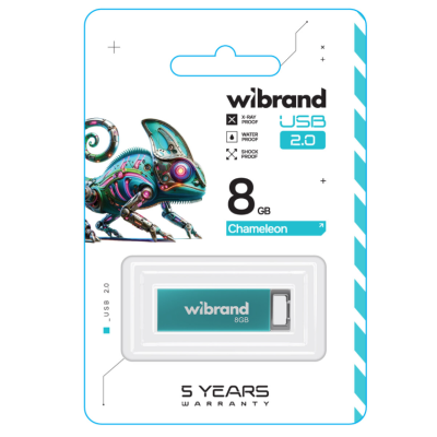 Флеш пам'ять USB 8Gb Wibrand Chameleon USB 2.0 Блакитна