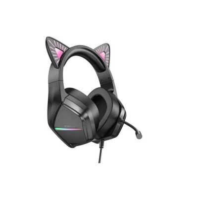 HF Наушники PC Borofone BO106 Cute cat ear luminous gaming headphones Phantom Cat