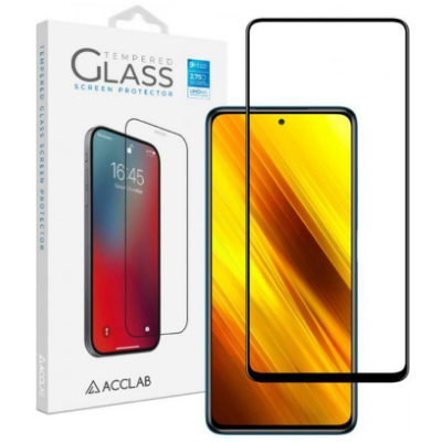 Захисне скло Acclab 3D Xiaomi Poco X3 Чорне