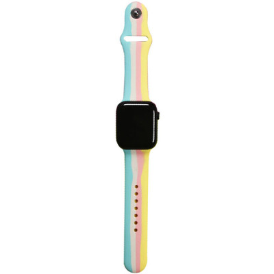 Ремінець Amazfit Bip Силікон Rainbow Жовтий/Блакитний