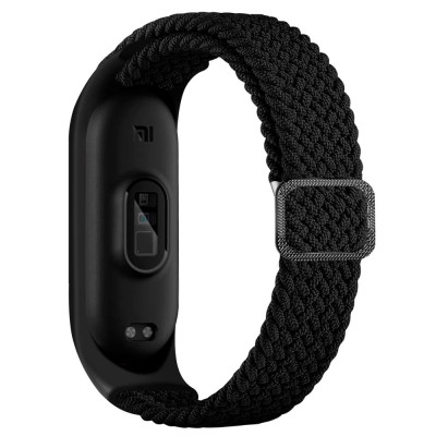 Ремінець Plaited Mi Band 3/4/5/6/7 Чорний