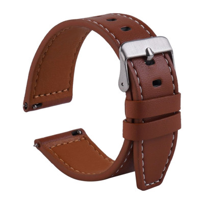 Ремешок универсальный 22мм Leather Strap with Stright Tip Коричневый