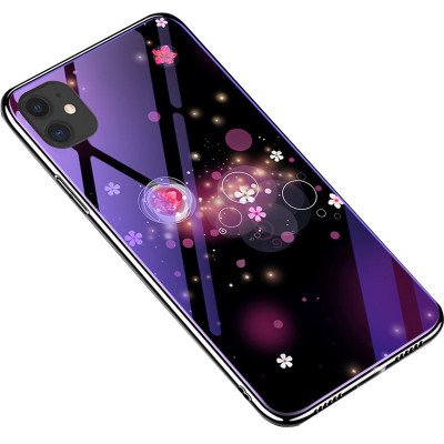 Чохол накладка Glass Fantasy iPhone 11 Бульбашки і квіти