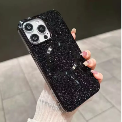 Чохол накладка Swarovski MagSafe iPhone 14 Pro Max Чорна