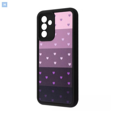 Чохол накладка Wave Artfull Samsung A556 (A55) Чорний (Little Hearts)