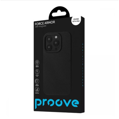 Чохол Накладка Proove Force MagSafe iPhone 16 Pro Max Чорна