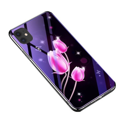 Чохол накладка Glass Fantasy Xiaomi Mi 9 Lite Тюльпани