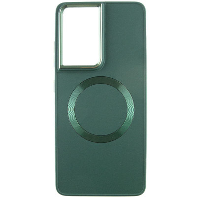 Чохол накладка Bonbon Metal MagSafe Samsung S918 (S23 Ultra) Зелена/ Army Green