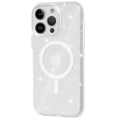 Чохол накладка Galaxy Sparkle MagSafe iPhone 15 Pro Прозора