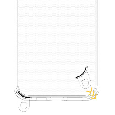 Чохол Накладка Transparent with Straps iPhone 13/ iPhone 14 Бежева (Clay)