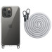 Чохол Накладка Transparent with Straps iPhone 14 Pro Max Світло-сіра (grey)