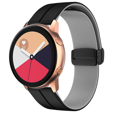 Ремінець Amazfit Bip Classy (Універсальний 20мм) Чорний/Сірий