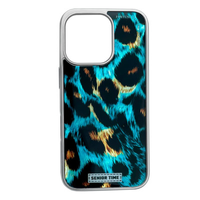 Чохол Накладка Leopard iPhone 16 Pro Зелена