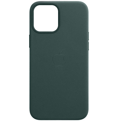 Чохол накладка Leather Case with MagSafe iPhone 14 Pro Зелена/Forest Green (AAA Animation)