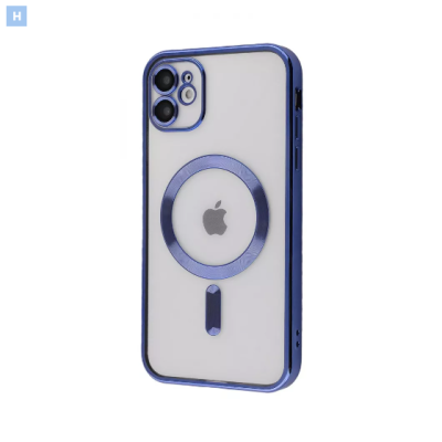 Чохол Накладка Metal Matte MagSafe iPhone 11 Блакитна (Sierra Blue)