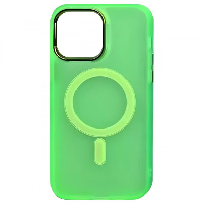 Чехол накладка Lily MagSafe iPhone 15 Pro Max Зеленая /Neon Green