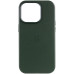 Чохол накладка Leather Case with MagSafe iPhone 13 Pro Зелена/Shirt Green (AA+)