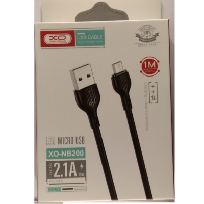 Кабель XO NB200 MicroUSB 1м Чорний