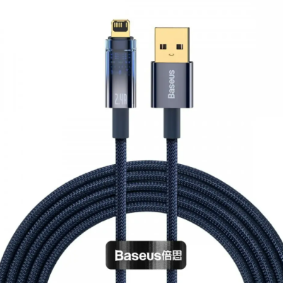 Кабель дата Baseus Explorer USB Type A - Lightning 1м Синій