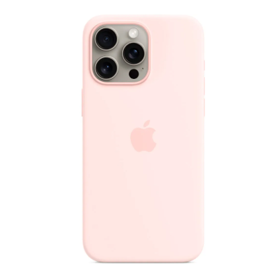 Чохол накладка HC Magsafe iPhone 15 Pro Max Рожева/Light Pink (AAA Animation)