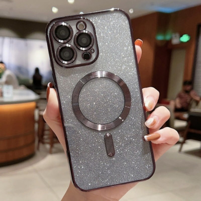 Чохол накладка Cosmic Shiny Magnetic iPhone 15 Чорна