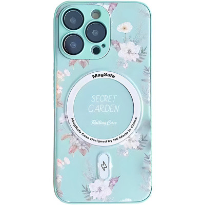 Чохол накладка Secret Garden with MagSafe iPhone 15 Pro Max М\'ятна