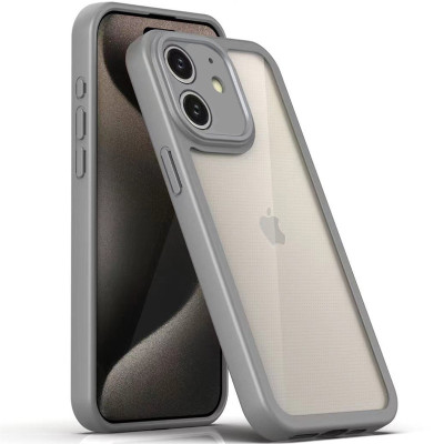 Чохол накладка Transparent + Color 1.5mm iPhone Xr Сіра