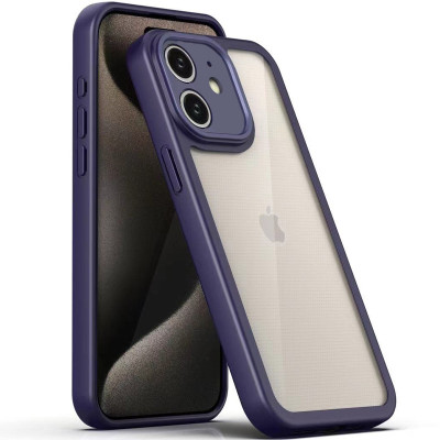 Чохол накладка Transparent + Color 1.5mm iPhone Xr Фіолетова