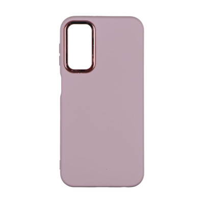 Чохол накладка Silicone Cover Metal Frame Samsung A24 (A245) Рожевий Пісок