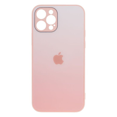 Чохол накладка Glass Logo Matte Gradient iPhone 12 Pro Персикова (M)