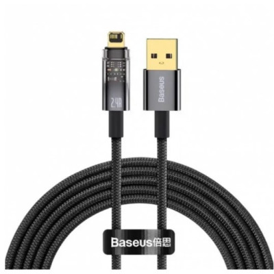 Кабель дата Baseus Explorer USB Type A - Lightning 1м Чорний