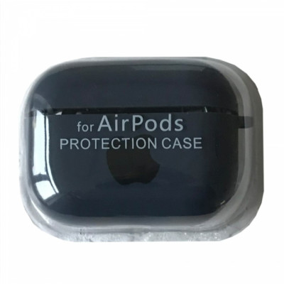 Чохол для AirPods 3 Microfiber Logo Синя Midnight Blue