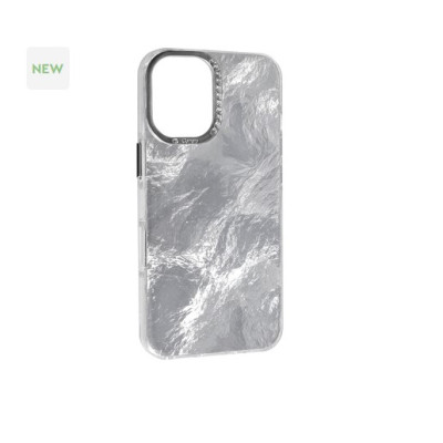 Чохол накладка Marble New iPhone 13 Срібна