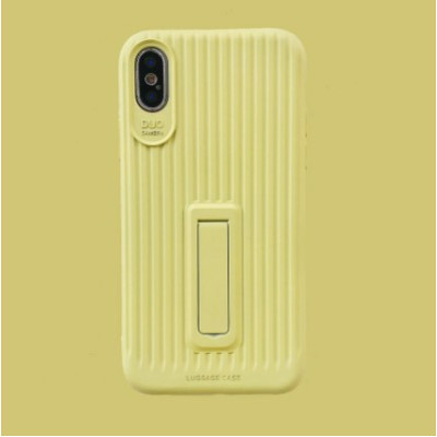 Чехол накладка Color Luggage iPhone X Желтая