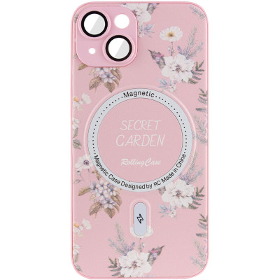 Чохол накладка Secret Garden with MagSafe iPhone 14 Рожева