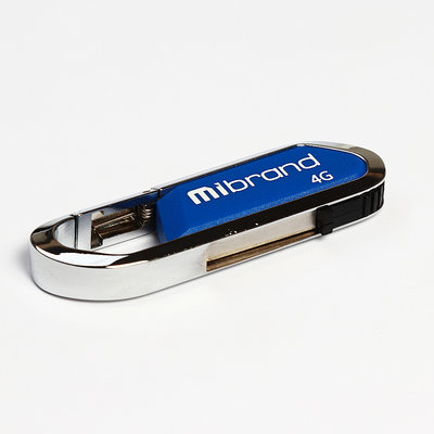 Флеш пам'ять USB 4Gb Wibrand Aligator USB 2.0 Blue, Синій