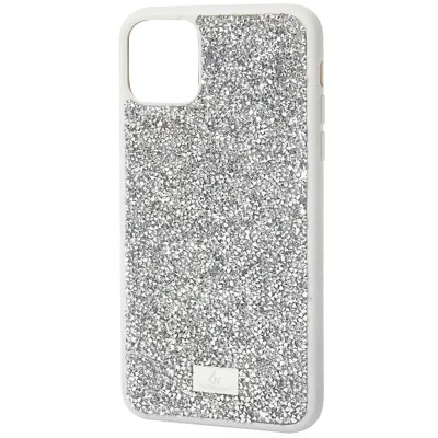 Чехол накладка Bling World Rock iPhone 12/12 Pro Серебряная