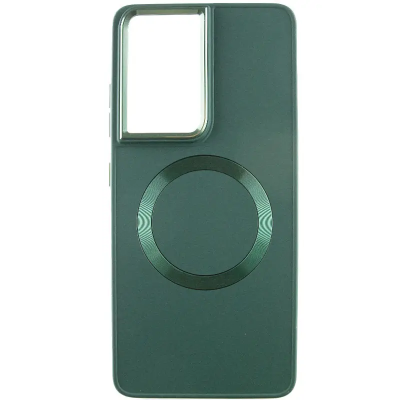 Чохол накладка Bonbon Metal MagSafe Samsung S901 (S22) Зелена/ Army Green