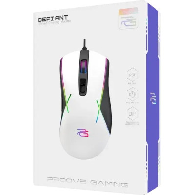 Провідна ігрова Миша USB Proove Gaming Defiant White, Біла