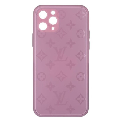 Чохол накладка Glass LV iPhone 12 Pro Max Бузкова