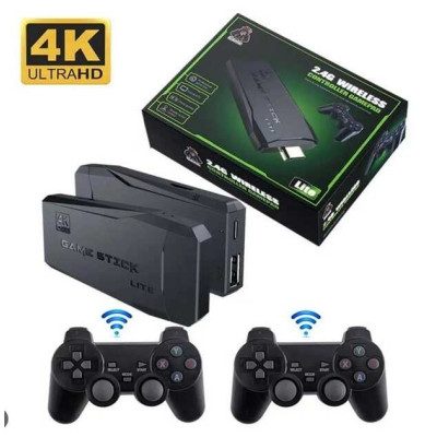 Ігрова приставка Game Stick M8-4K HD ретро приставка 64g Black, Чорний