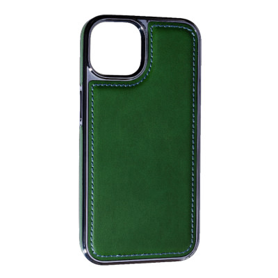 Чохол накладка Puloka Leather Lux iPhone 13 / iPhone 14 Зелена