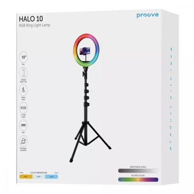 Кільцева лампа Proove Hallo (10inch) RGB