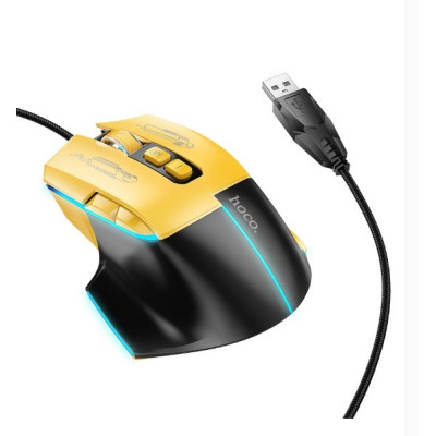 миша USB Hoco GM31 Black-Yellow, Чорно-Жовта