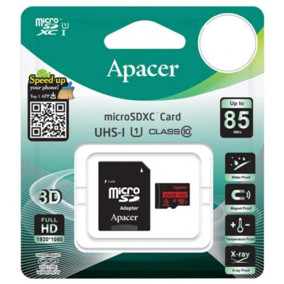 Micro SD 256Gb Apacer (UHS-1) (R-100Mb/s) +Адаптер [X]