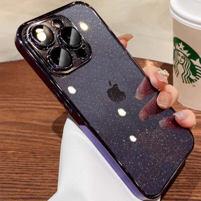 Чохол накладка Glittershine iPhone 12 Pro Фіолетова