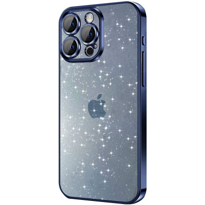 Чохол накладка Glittershine iPhone 13 Темно Синя